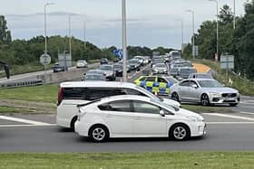 Traffic on the M23. Photo: Sussex News and Pictures