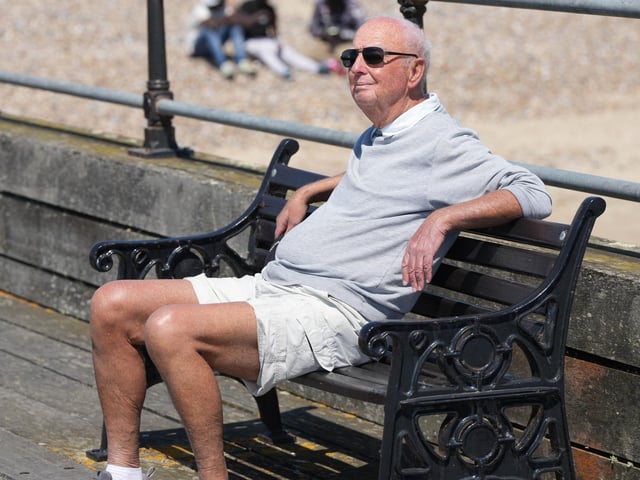 Beachgoers have flocked to a Sussex seaside town to soak up the sun.