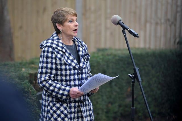 The commemoration service for National Holocaust Memorial Day 2024 at the War Memorial Garden in Burgess Hill, on Monday, January 29