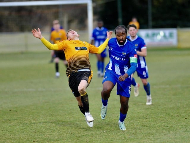 Action from Littlehampton Town's 1-1 draw with East Grinstead Town in the Isthmian south east division at The Sportsfield