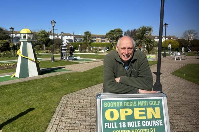 Mini golf course owner Paul Tiernan