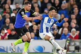 Brighton's Japanese midfielder Kaoru Mitoma made a positive impact from the bench in the Premier League loss to Tottenham