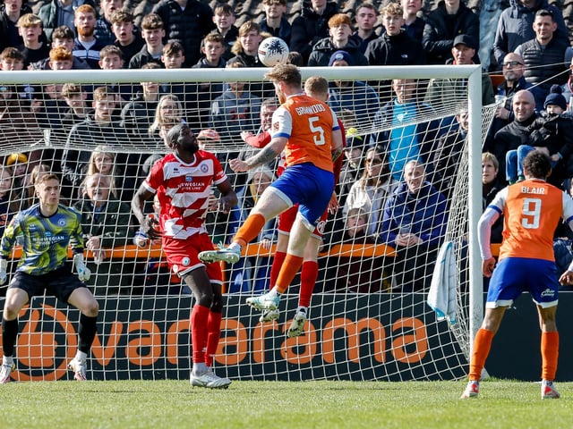 Action from Eastbourne Borough's final-day 3-2 win at Braintree - the Sports have stayed up with six points to spare