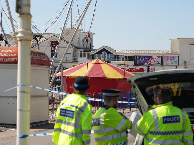 Police at the scene in Bognor Regis. Picture: Sussex News and Pictures