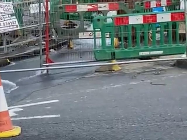 Water mains burst