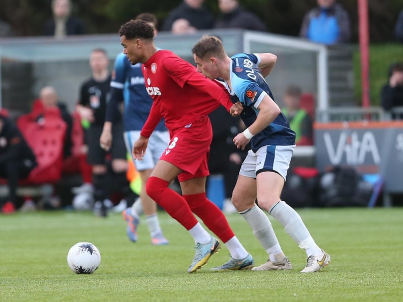 Action from Worthing's 6-4 win at home to Dover in National League South