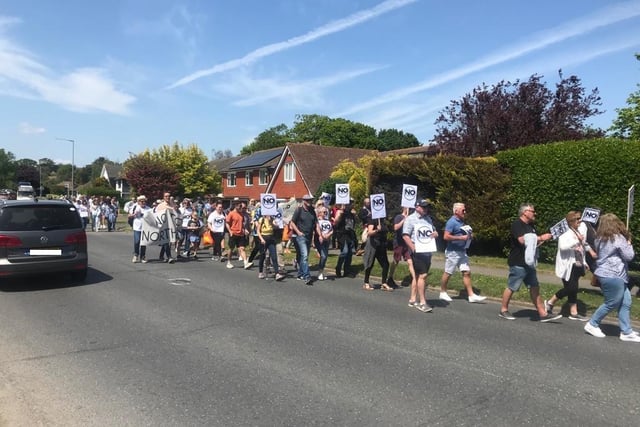 Protestors at the march in Bexhill. Picture by Sheila Jacklin (Keep it Reel Media)