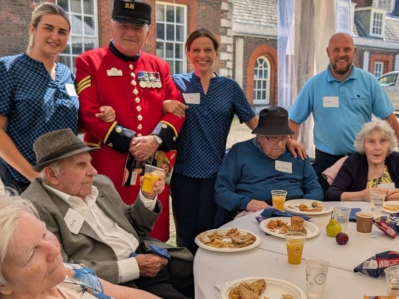 Debbie's efforts to create connections for the veterans led to a visit to see the Chelsea Pensioners in London