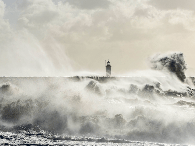 Storm Austen on Eastbourne beach
