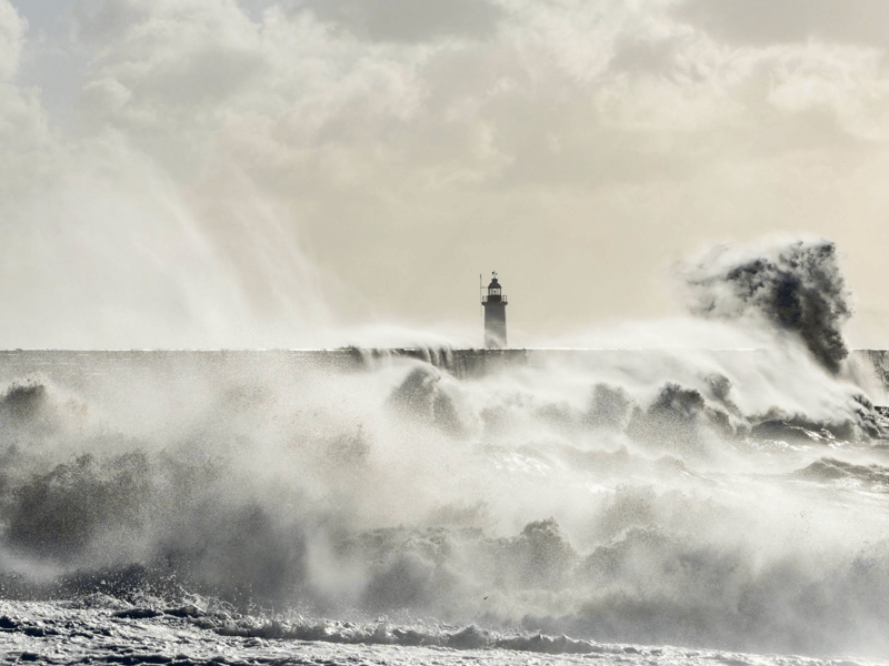 Storm Austen on Newhaven beach
