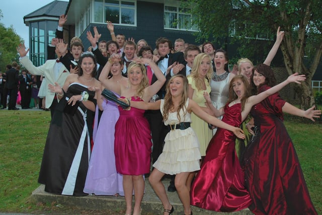 Ready to get the party started at the Bishop Luffa School prom in July 2008