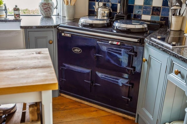 The Aga stove gives the spacious property a sense of cosiness and warmth.