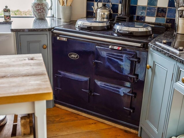 The Aga stove gives the spacious property a sense of cosiness and warmth.
