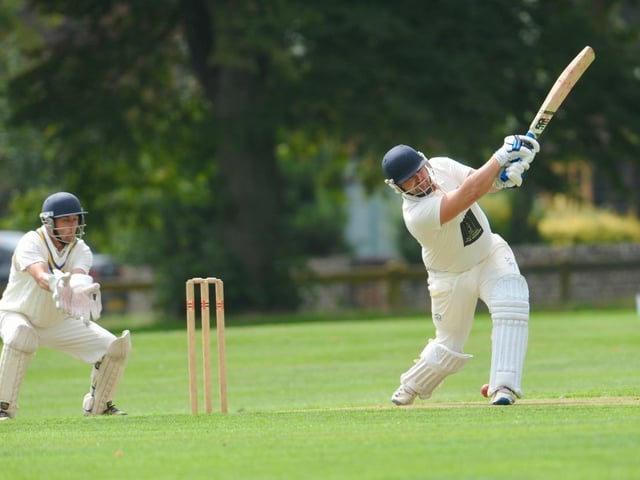 Action between Broadwater CC and Goring CC in Division 4 West of the Sussex Cricket League