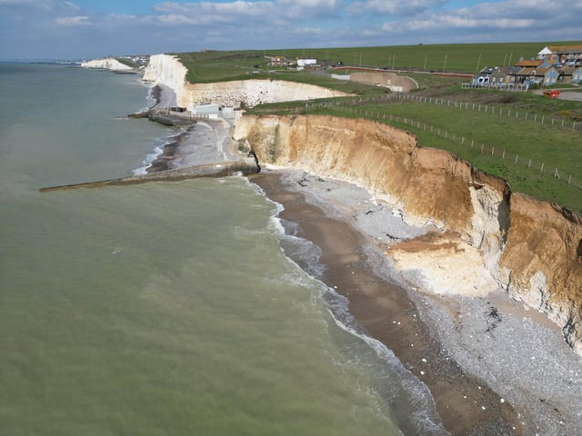 Cliff fall by Telscombe