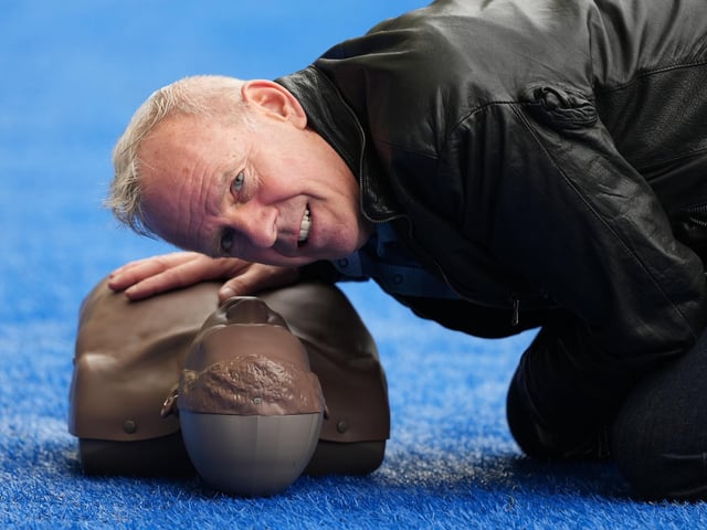 Music legend Fatboy Slim does CPR training at Amex Stadium ahead of Restart A Heart Day