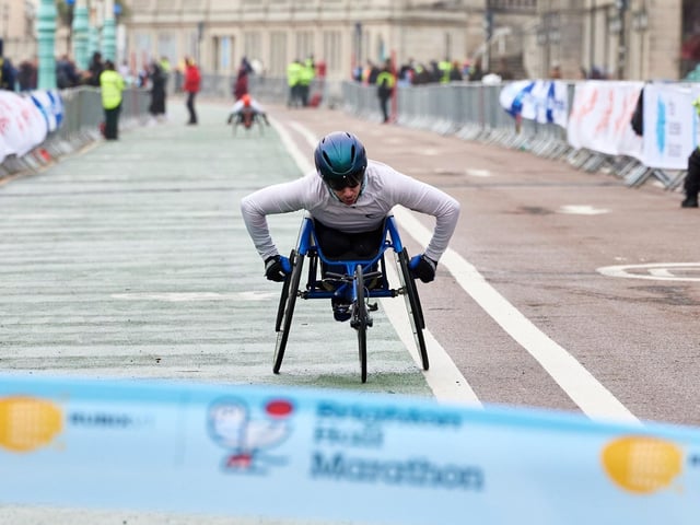 Action at the Brighton Half Marathon