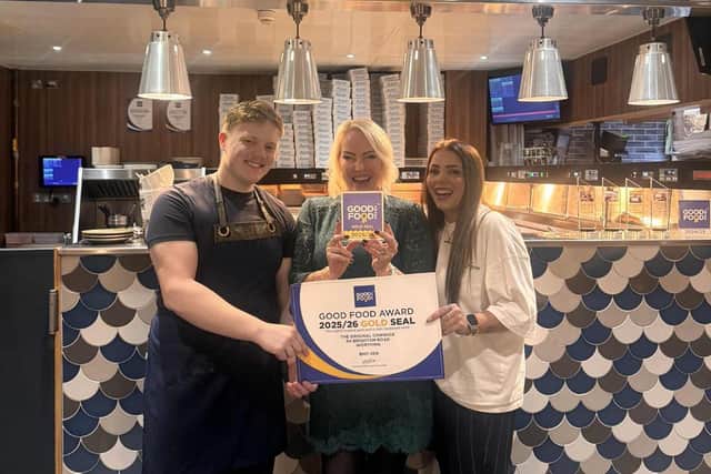 Becky, Ollie and Beth Rance from Chipwick in Worthing with the Good Food Award. Photo: contributed