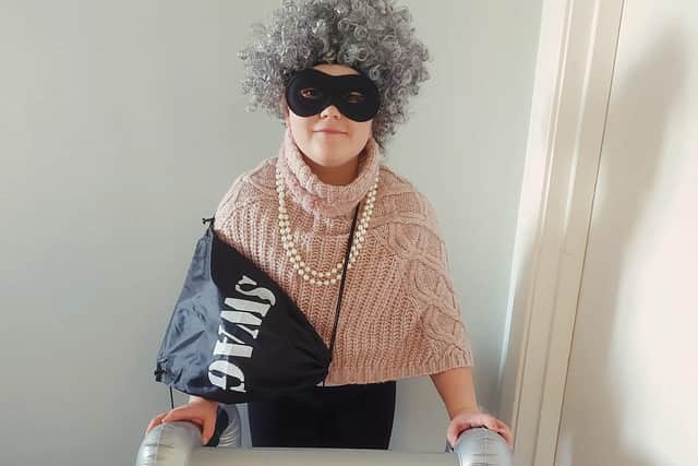 Charlotte Challenger sent in this picture of ten-year-old Rosie as Gangsta Granny