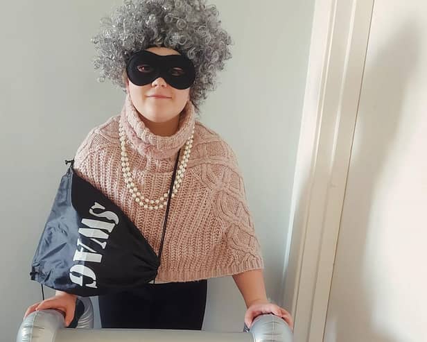 Charlotte Challenger sent in this picture of ten-year-old Rosie as Gangsta Granny