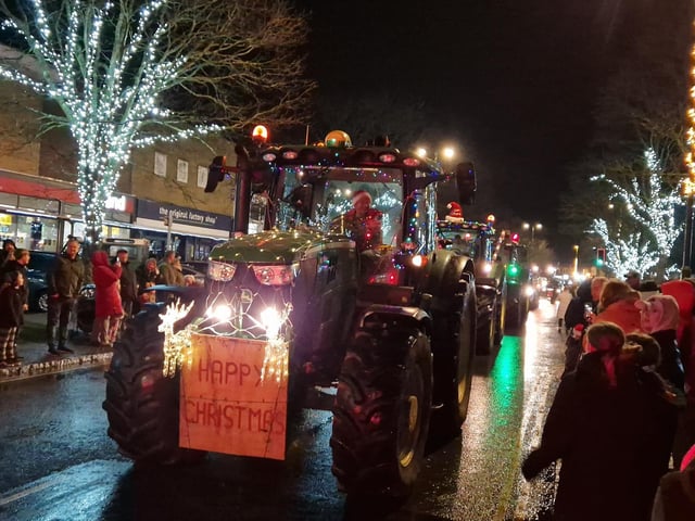 The Arundel Illuminated Tractor Run 2025 in Rustington, which it was visiting for the first time