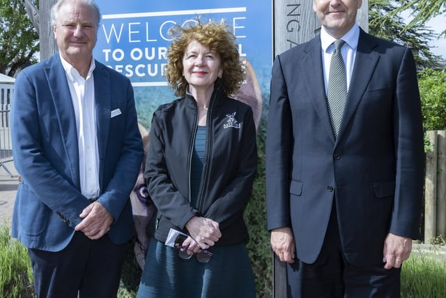 At the start of his visit, Mr Blackman met two of the longest-serving members of staff, Jason Caulfield from the Visitor Services Team, and Sarah Gorringe, Aviaries manager, who have worked at Raystede for 35 and 30 years respectively