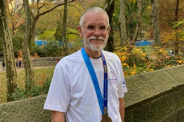 John Miles after the New York Marathon 2022 in Central Park