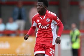 Kaheim Dixon is in the starting line-up for Crawley against Fleetwood | Picture: Natalie Mayhew/Butterfly Football