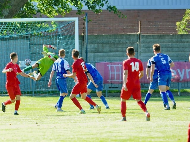 Action from Shoreham v Pagham in the SCFL premier division