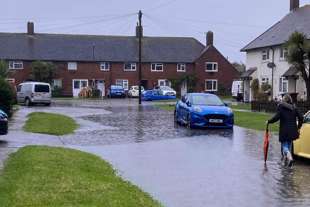 The flooding in East Wittering