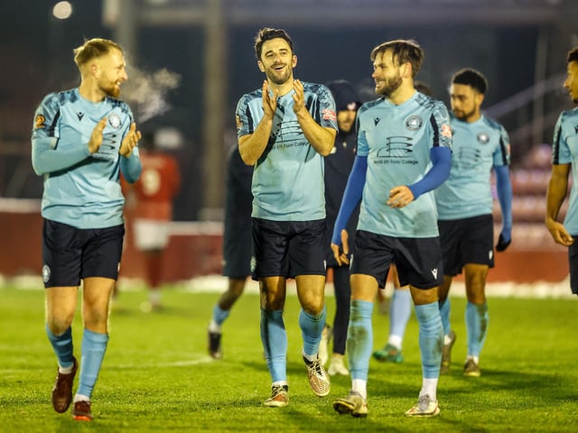 Action from Eastbourne Borough's superb 2-0 National League South win away to leaders Ebbsfleet