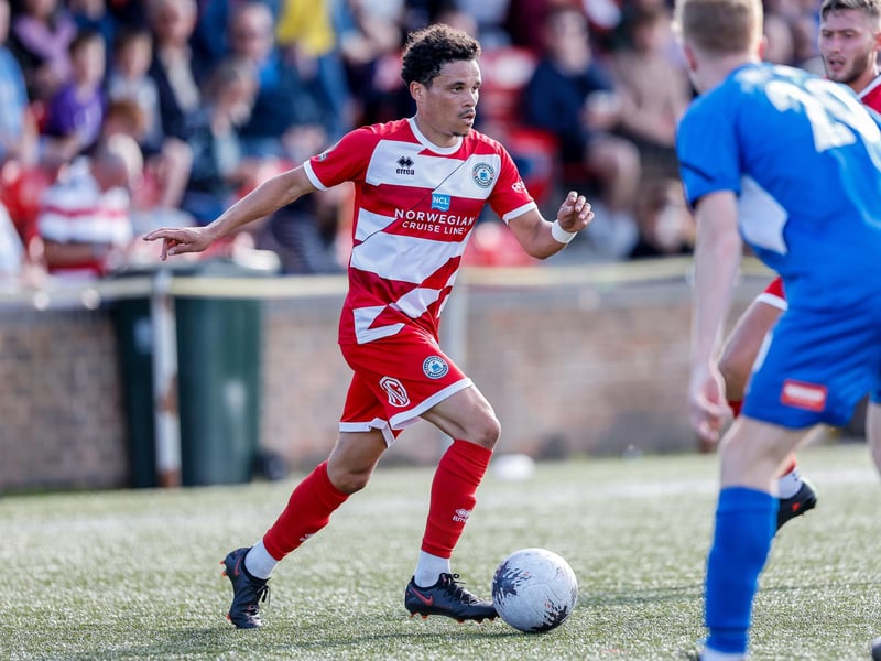 Action from Eastbourne Borough v Truro City in the National League South