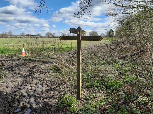 Take the footpath to the right