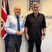 Andrew Griffith MP with Adam Page, Festival Director