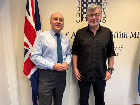 Andrew Griffith MP with Adam Page, Festival Director