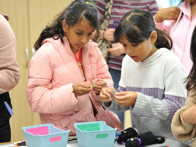 Halloween Craft Sessions were available to sixty children at the Creative Community Hub in Church Walk on Wednesday 28th October. HR26102801 Pic Hollie Robards/Iconic Media Group
