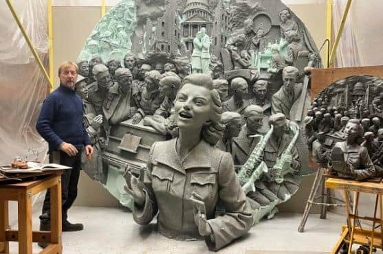 The proposed memorial to Dame Vera Lynn has been created by artist Paul Day