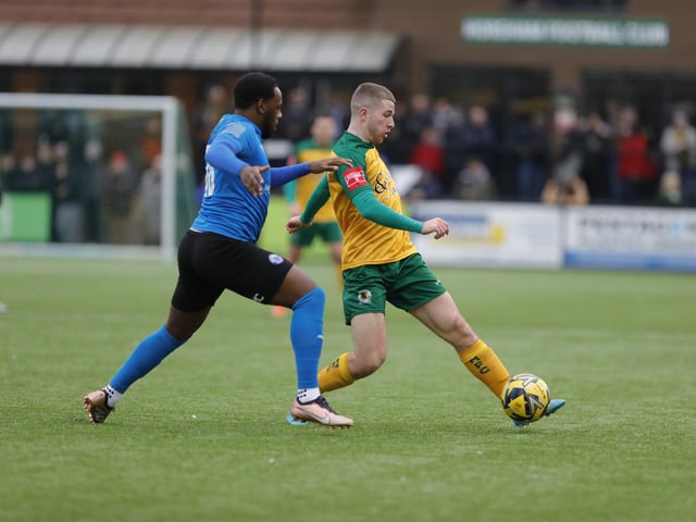 Isthmian Premier action from Horsham's excellent 3-1 home win over play-off chasing Billericay Town on Saturday