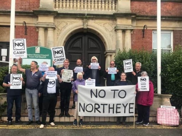 Protest outside Bexhill Town Hall