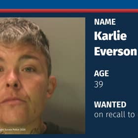Sussex Police said Karlie Everson, 39, is wanted on recall to prison. Photo: Sussex Police