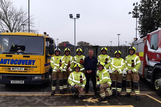 Mark and the crew at Crawley Fire Station