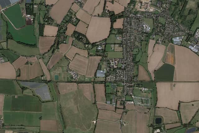 AL/135/22/RES: Land West of Hook Lane, Aldingbourne. Approval of the Reserved Matters; Appearance, Landscaping, Layout and Scale for the construction of 10 No. dwellings following the permission of AL/79/20/OUT. This application is in CIL Zone 3 (CIL Liable) and is a Departure from the Development Plan. (Photo: Google Maps)