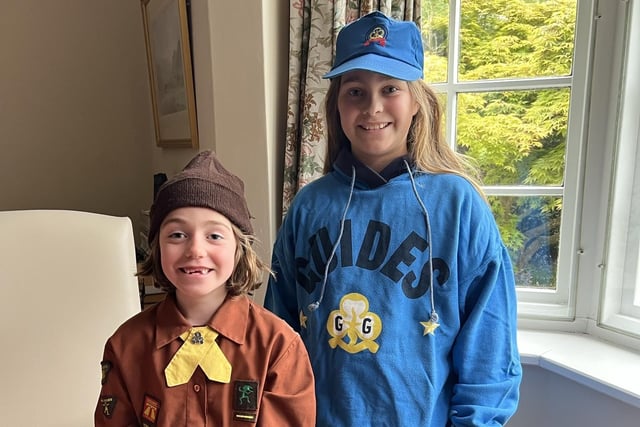 Brownie and guide uniforms – we had great fun looking for things at our grandparent’s house