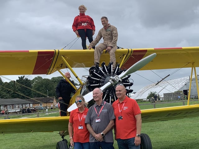 Mags Tapp's wing walk