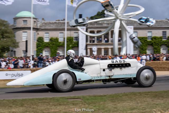 Festival of Speed action was run against the spectacular backdrop of the Central Feature, which was devoted to Porsche for a record fourth time | Picture: Lyn Phillips