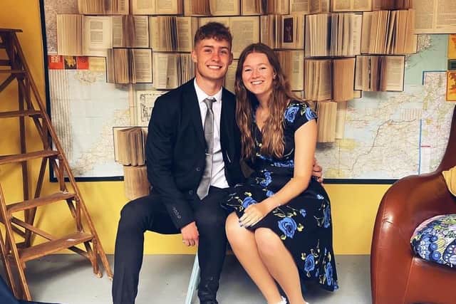 Jess with boyfriend Elliot Wright after her One Big Thank You surprise