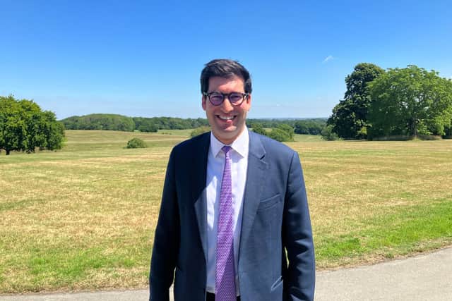 International Trade Minister Ranil Jayawardena in the grounds of Wilton Park, near Steyning, West Sussex,  where he was keynote speaker at the SussExports conference on July 8, 2022