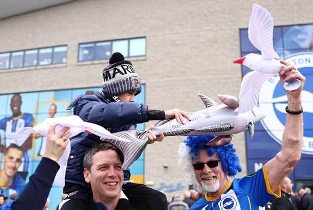 Harry Haddock Inflatable 27 brilliant fan pictures as Grimsby Town and Harry the Haddock invade ...