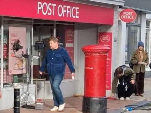 James Corden filming in Lewes
