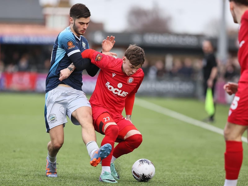 Action from Worthing's 6-4 win at home to Dover in National League South